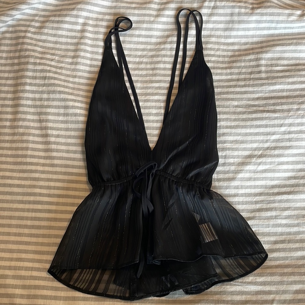 NEW Express Sheer Black Tank Top - Picture 4 of 5